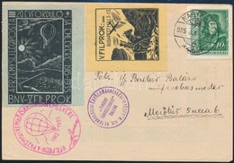 1935 Przemysl Alkalmi Levelezőlap Hozzáillő Levélzárókkal és Alkalmi Bélyegzéssel / Special Postcard With Labels - Other & Unclassified