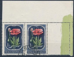 O 1951 Virág 1Ft ívsarki Pár, Jobb Oldalon üres Mezővel (25.000) / Mi 1211 Corner Pair, Blank Field On The Right Side - Sonstige & Ohne Zuordnung