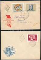 1957 Arany János Bélyeg + Nagy Októberi Szocialista Forradalom (IV.) Sor (futott) + Szakszervezet (V.) Bélyeg 3 Db FDC-n - Otros & Sin Clasificación