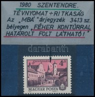 ** 1980 Szentendre 'fehér Kontúrral Határolt Folt' Tévnyomat - Other & Unclassified