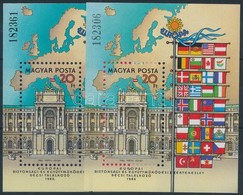 ** 1986 Európa Bécs Blokk Vékony és Vastag Sorszámmal - Other & Unclassified