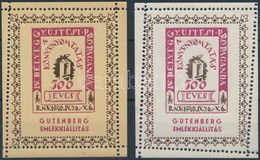 1940/8aa+8ba Gutenberg Emlékív Par (20.000) - Otros & Sin Clasificación