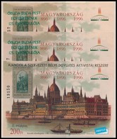 ** 1996 Óbuda-Budapest Egyesítésének 125. évfordulója 4 Db + A Szervezett Bélyeggyűjtés Aktivistáinak 1 Db Emlékív - Sonstige & Ohne Zuordnung