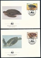 1983 WWF: Teknősök Sor 4 Db FDC-n Mi 541 A-544 A - Andere & Zonder Classificatie