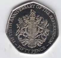 Gibraltar 50p Coin Referendum Anniversary 'Diamond Finish' - Gibraltar