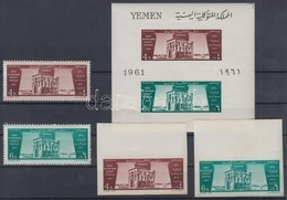 ** 1962 UNESCO Fogazott és Vágott Sor Mi 233-234 + Blokk 6 - Otros & Sin Clasificación