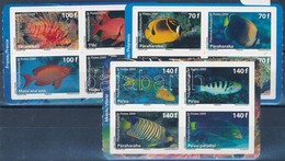 ** 2009 Halak 3 Db Bélyegfüzetlap ,
Fishes 3 Stamp-booklet Sheets
Mi 1082-1093 - Otros & Sin Clasificación