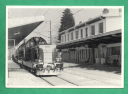88 Vosges Neufchateau Arrivée Du Train En Gare Fevrier 1991 ( Format 10,5cm X 15cm ) - Estaciones Con Trenes