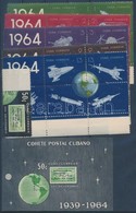 ** 1964 25 éves Az Első Kubai Postarakéta-kísérlet ívszéli Bélyeg + 5 ívsarki Szelvényes Hatostömb Mi 918-943 + Blokk Mi - Otros & Sin Clasificación