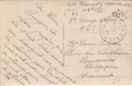 BELGIË MIL POST (ZK Holpe)  "SM" "B P S  8 /30.11.46"  (van 1 D.I. ) (BPS 8 Van 10.7.46 TOT 1.8.78 In BENSBERG) - Armeestempel