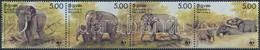 ** 1986 WWF: Ceyloni Elefánt Sor Négyescsíkban + 4 Db FDC Mi 753-756 - Other & Unclassified