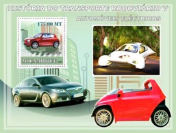 Mozambique 2009 MNH - History Of Road Transport V/ Electric Cars. YT 179, Mi 3159/BL244 - Mosambik