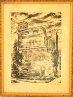 Bordás Ferenc (1911-1982): Rákóczi Vár, Fametszet, Papír, Jelzett, üvegezett Keretben, 36×25 Cm - Other & Unclassified