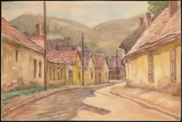 Sostarics Lajos (1896-1968): Óbuda, Akvarell, Papír, Jelzés Nélkül, 19×28 Cm - Otros & Sin Clasificación