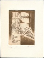 Bálint Ferenc (1960-): Ex Libris Dr. Demeter Jenő, Anatómia. Rézkarc-mezzotinta, Papír, Jelzett, 8x6 Cm. - Otros & Sin Clasificación