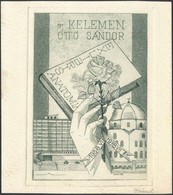 Dániel Viktor (1926-): Ex Libris Ottó Sándor. Rézkarc, Papír, Jelzett, 10,5×7 Cm - Otros & Sin Clasificación