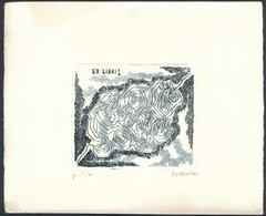 Gyarmati Lea (1938-): Ex Libris Labirintus. Horganymetszet, Papír, Jelzett, 7x8 Cm - Sonstige & Ohne Zuordnung