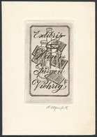 Heinrich Ilgenfritz (1899-1969): Ex Libris Hans-Jürgen Viehrig. Rézkarc, Papír, Jelzett, 10×6 Cm - Otros & Sin Clasificación