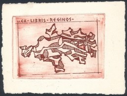 Karalius, Gediminas (1942- ): Ex Libris Reginos, Rézkarc, Papír, Jelzés Nélkül, Hátulján Feliratozva, 9,5×7 Cm - Otros & Sin Clasificación