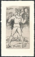 Rudolf Koch (1876 -1934): Ex Libris Otto Holl, Rézkarc, Papír, Jelzés Nélkül, 10,5×6 Cm - Otros & Sin Clasificación