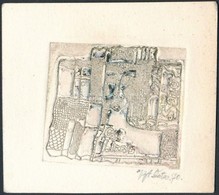 Okas, Evald (1915-2011): Ex Libris Leida Soom, Rézkarc, Papír, Jelzett, 10×3 Cm - Otros & Sin Clasificación