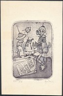 Szekeres Ferenc(1952-): Ex Libris Réthy István. Rézkarc, Papír, Jelzett, 8,5x6,5 Cm - Otros & Sin Clasificación