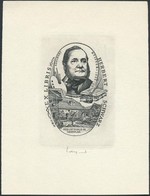 Oswin Volkamer (1930-): Adalbert Stifter, Ex Libris Herbert Schwarz. Rézmetszet, Papír, Jelzett, 6.5×4.5 Cm - Otros & Sin Clasificación