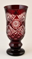 Csiszolt Váza, Több Rétegű, Apró Karcolásokkal, M: 27,5 Cm - Glass & Crystal