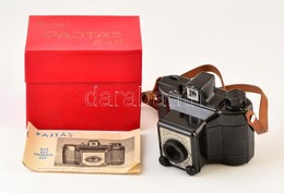 Gamma Pajtás Fényképezőgép, Achromat 1:8/80 Mm Objektívvel, 6x6 Cm Filmformátum, Eredeti Dobozában - Cameras