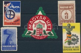 1928-1951 'Magyar Hét' A Budapesti Nemzetközi Vásárokra 5 Klf Levélzáró - Ohne Zuordnung