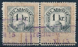 1880 1Kr Bélyegpár Az Alsó Mezőben Dupla Perforálás - Sin Clasificación