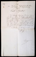 1856 A Budai Német Karl David Pfister (1822-?), A Cs. Kir. Pénzverési- és Bányászati Udvari Könyvelés Számvevőtisztje Ré - Unclassified
