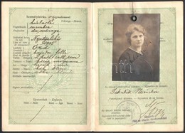 1923 Magyar Királyság által Kiadott Fényképes útlevél, Egyéb Okmányokkal / Hungarian Passport - Sin Clasificación