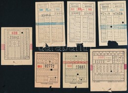 Cca 1940-1950 7 Db Különböző BSZKRt, BKV, PVV és HÉV Jegyek - Sin Clasificación