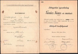 1945-1946 Hitoktató Igazolásai, 2 Db - Sin Clasificación