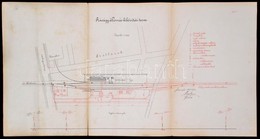 Cca 1890 Kecskemét-Fülöpszállási Helyi érdekű Vasút Rávágy állomás Kibővítési Terve. 63x34 Cm - Zonder Classificatie