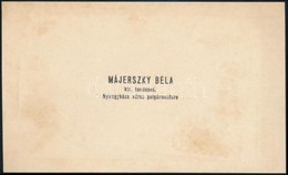 1913 Majerszky Béla, Nyíregyháza Polgármesterének Aláírt Névjegykártyája - Otros & Sin Clasificación