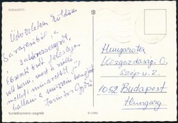 Forintos Győző Nagymester Sakkolimpikon üdvözlő Képeslapja Sarajevói Versenyről / Autograph Signed Postcard Of Chess Mas - Otros & Sin Clasificación