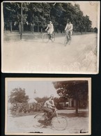 Cca 1900-1930 Kerékpárosok, 2 Db Fotó, 6×9 és 7,5×10 Cm - Otros & Sin Clasificación