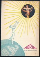 Cca 1935 Bp., Adria Selyemszövőgyár Rt. Reklámlapja A Műselyem Anyagok Tisztításáról, Hátoldalon A Kőbányán Található Gy - Werbung