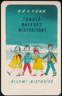 1959 Állami Biztosító Reklámos Kártyanaptár - Publicidad