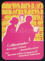 1959 Könyvterjesztő Vállalat Szabálytalan Méretű Reklámos Kártyanaptár - Werbung