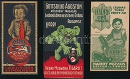 6 Db Vegyes Számolócédula (Harry Cipőpaszta, Herz, Törley, Gottschlig, Stb.) - Advertising