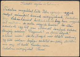 1944 Munkaszolgálatos Hazaküldött Levele Pesthidegkútra - Andere & Zonder Classificatie