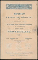 1886 A Budai Izraelita Nőegylet Meghívója A Nőegyleti Alap Báljára, Uray Endre Bárónak Megküldve - Sonstige & Ohne Zuordnung