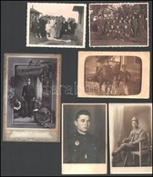 Cca 1900-1930 6 Db Katonai Fotó Irányító Jelvényes Katona, Gépkocsizós Bélyegzős Katona - Otros & Sin Clasificación