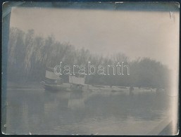 Cca 1914-1918 Temes-sziget, Elsüllyesztett DDSG Hajók, 12x9 Cm - Andere & Zonder Classificatie