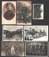 Cca 1940 7 Db Katonai Fotó, Benne Munkaszolgálat, Lövész, Rokkant - Other & Unclassified