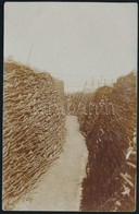 1914 Rőzsefallal Védett Lövészárok Az I. Világháborúban, Fotólap, 14×9 Cm / WWI, Trench, Photocard - Sonstige & Ohne Zuordnung