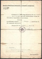 1935 A Budapest Székesfőváros Testnevelési és Népgondozó Felügyelőség által Katonai Főhadnagyi Rendfokozat Címet Adomány - Otros & Sin Clasificación